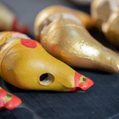 镇濠泥鸡童年记忆 江门开平手工技艺特产 会叫 泥鸡：超可爱非遗