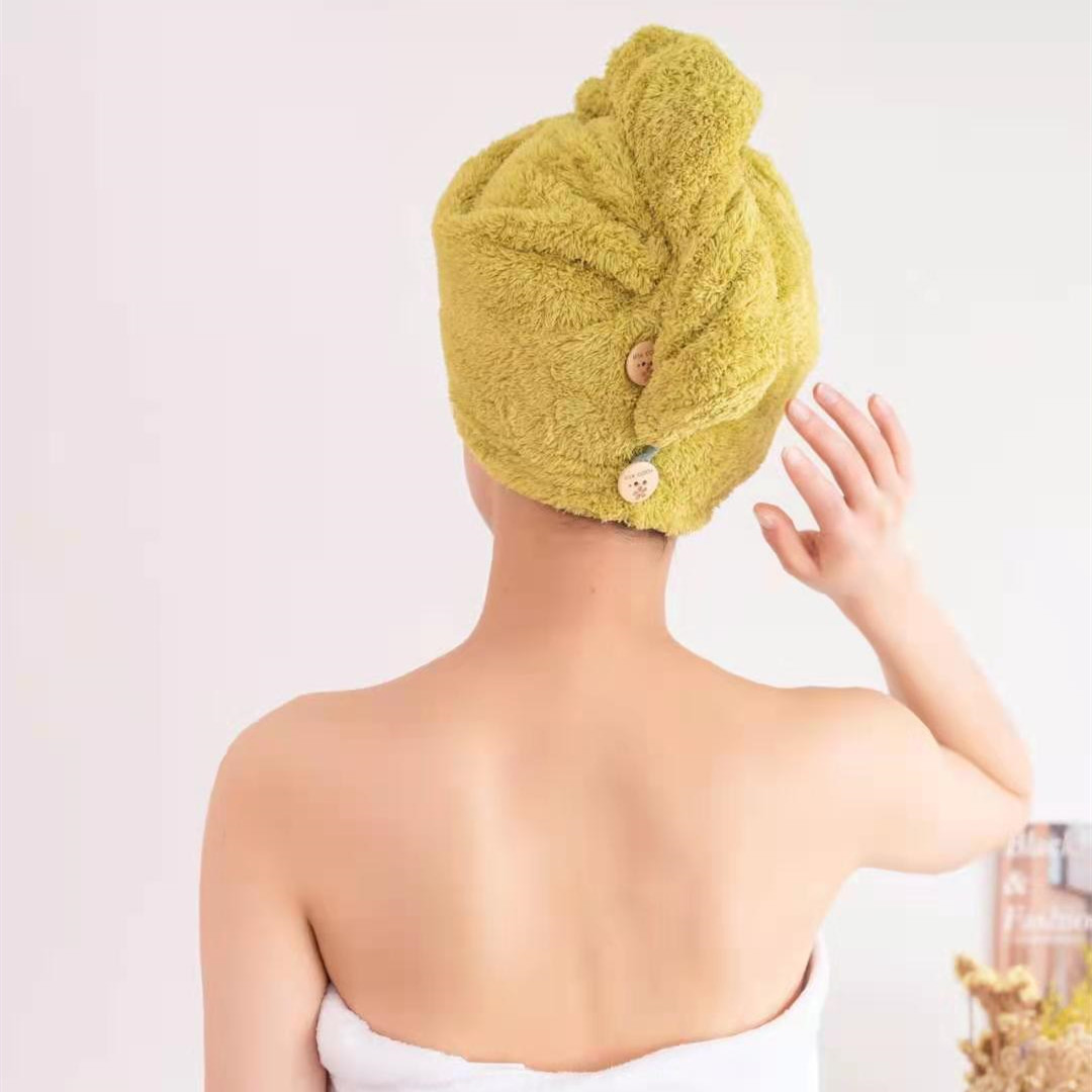 玻尿酸抗菌干发帽不掉毛干发神器