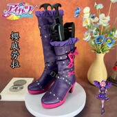 少女萝莉二次元 偶像活动 樱庭劳拉cosplay鞋 动漫漫展演出女靴定制
