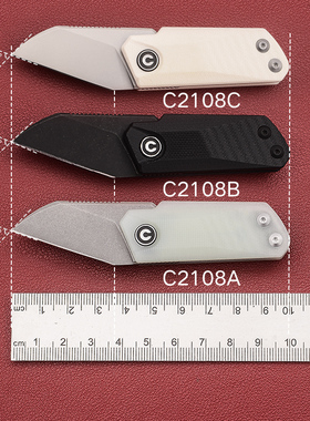 CUDEMAN大象先生 C系列户外装备无锁小折刀口袋折叠小刀C2108系列