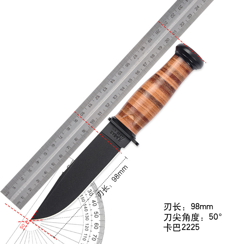 美国KA-BAR卡巴 露营工具小直刀 野营多用途装备2221/2225图片