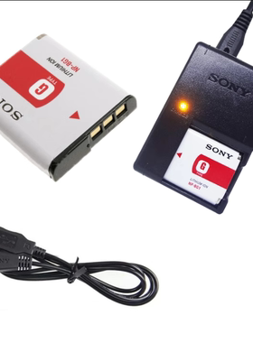 索尼DSC-WX10 HX7 HX9V H70 HX7C相机NP-BG1电池+充电器+数据线