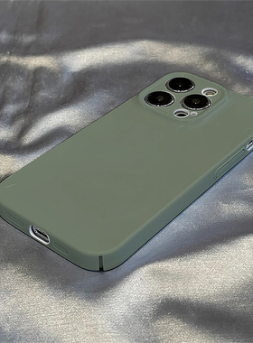 简约铜绿色适用苹果17AIR手机壳14/15plus新iphone16promax全包SE3/2菲林XR/XS硬壳7/8保护套12/13mini高档11