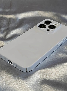 珍珠白色适用苹果17AIR手机壳14/15plus新iphone16promax全包SE3/2菲林XR/XS硬壳7/8保护套12/13mini高档11色