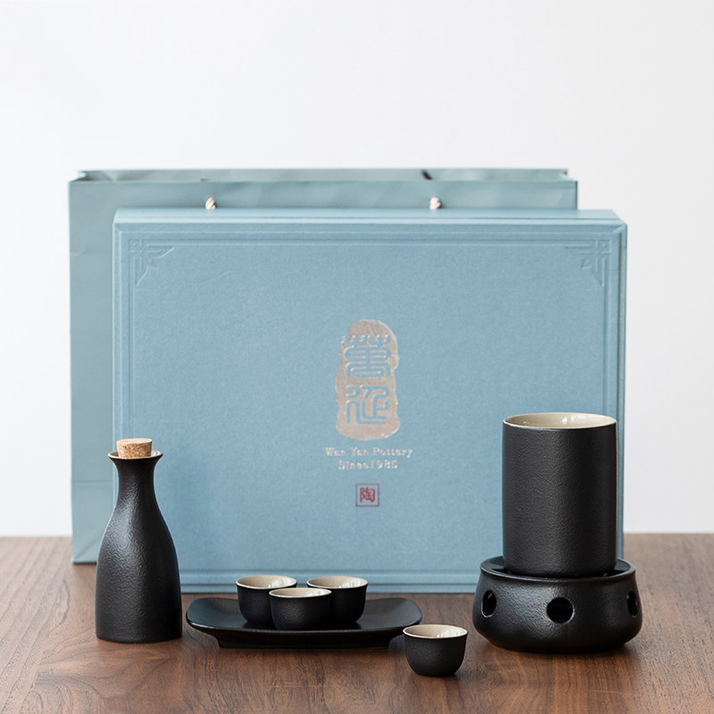 日式温酒器套装烫烧酒壶酒杯家用温酒壶钵酒具复古清黄酒煮酒器