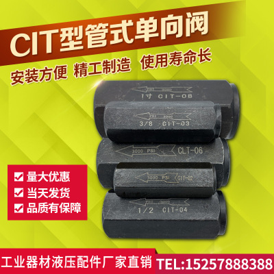 液压止逆阀管式止回阀逆止阀CIT-02030406 DIF-L10H-M18*1.5M27*2