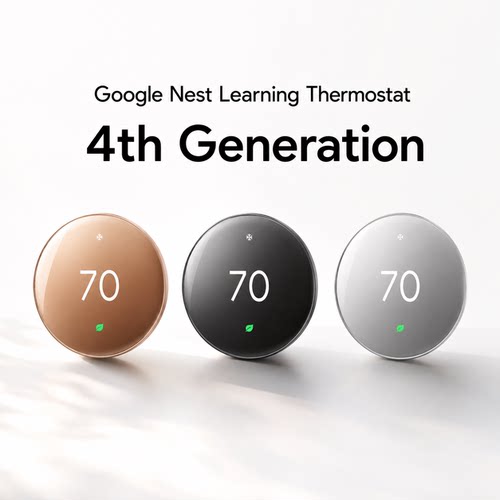 美国直邮Google谷歌Nest 4rd thermostat恒温器4代智能远程温控器