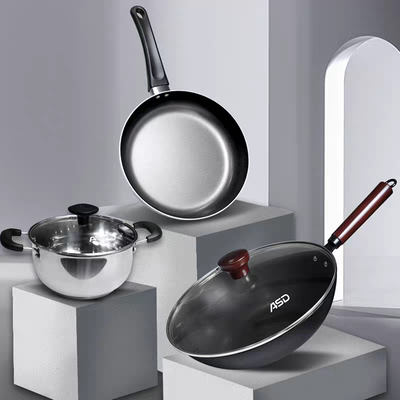 ASD爱仕达家系列三件套（炒锅32CM汤锅20CM煎锅24CM）PF03S1Z