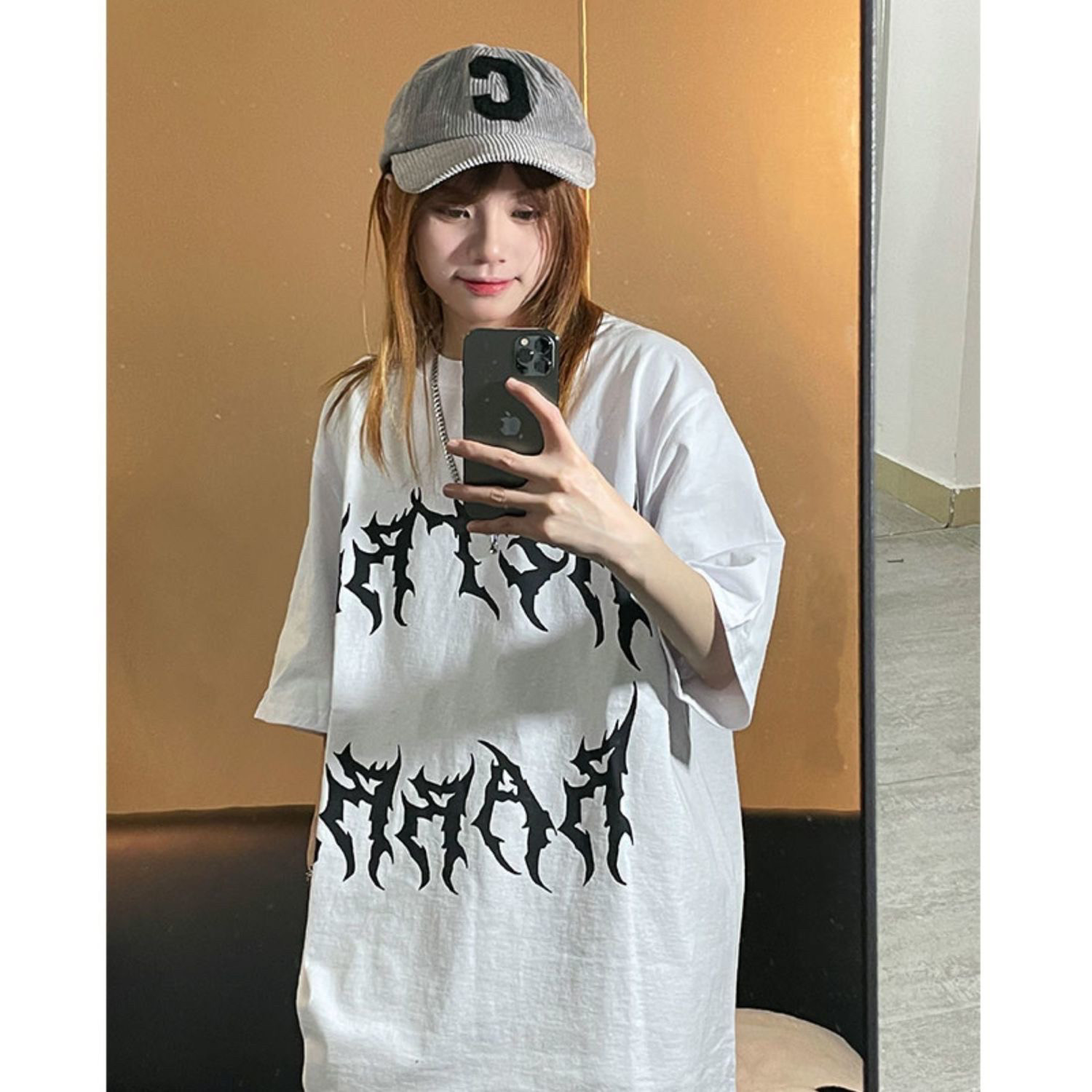 重磅纯棉美式复古T恤男女