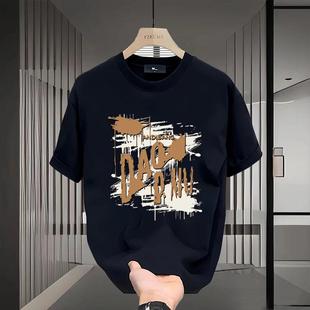 夏季 T恤青年男女款 ins潮牌街头宽松圆领上衣 痞帅重磅棉短袖 美式