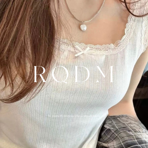 百搭时尚通勤蕾丝边修身简约背心