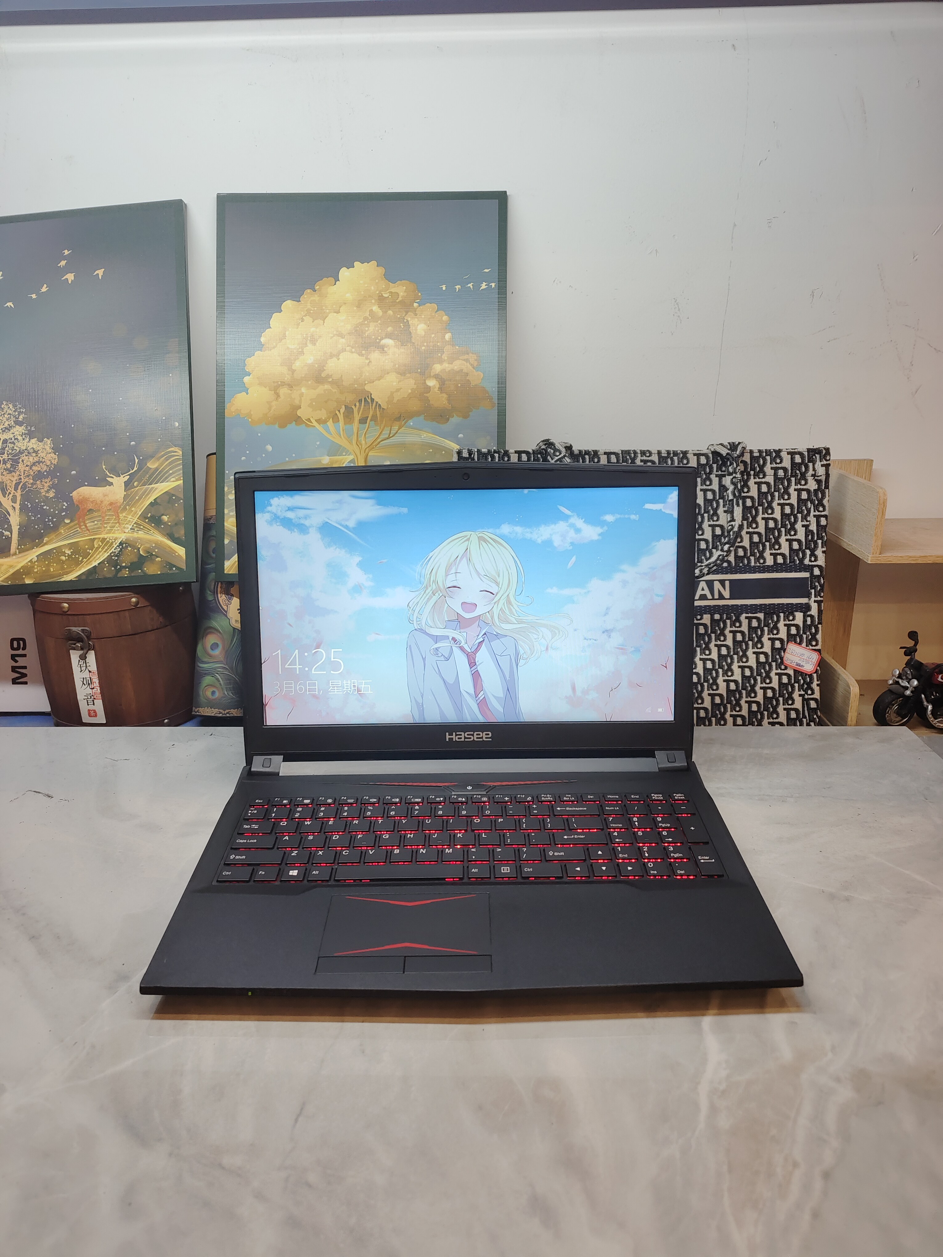 二手神舟战神8代i7六核游戏本GTX1050Ti 4G独显王者荣耀 英雄联盟