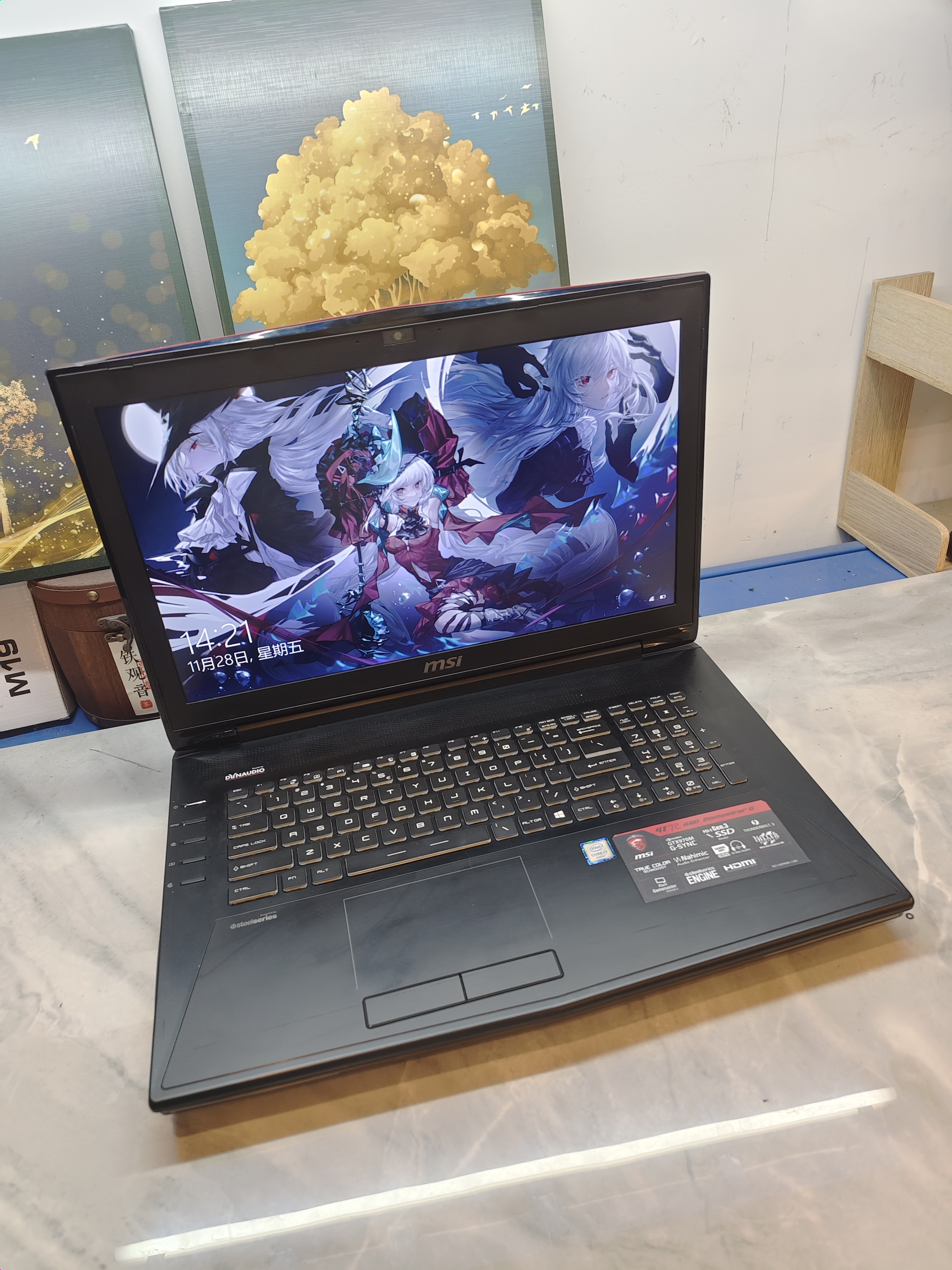 微星GT72 游戏本i7-6700HQ四核+6G独显GTX970M 畅玩原神/永劫无间