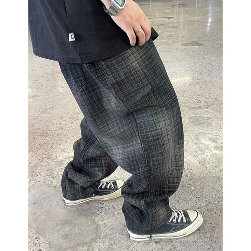 Medaigual重水洗条纹锥形牛仔裤