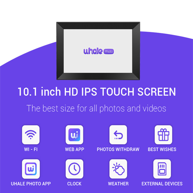 24新款10.1寸智能数码相框手机APP Uhale推送 触摸wifi相框礼品,3C数码配件,数码相框,淘宝优惠券,粉丝福利购,淘宝优惠卷