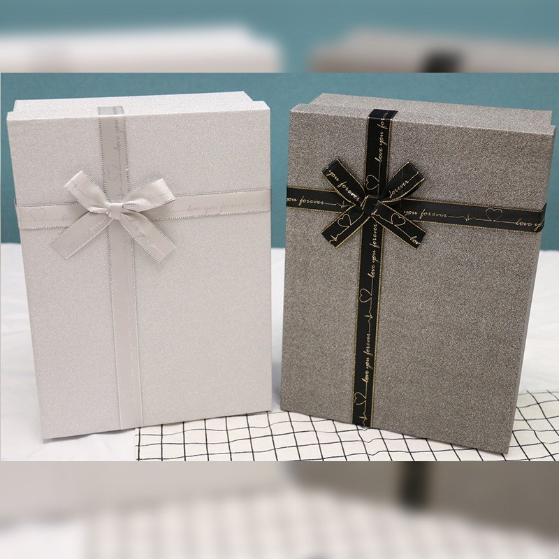 礼品盒特种纸长方形礼物盒精美伴手礼空盒围巾收纳盒生日包装盒