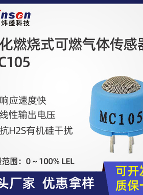 winsen炜盛MC105可燃气体传感器气体燃气烷类数字报警器检测元件