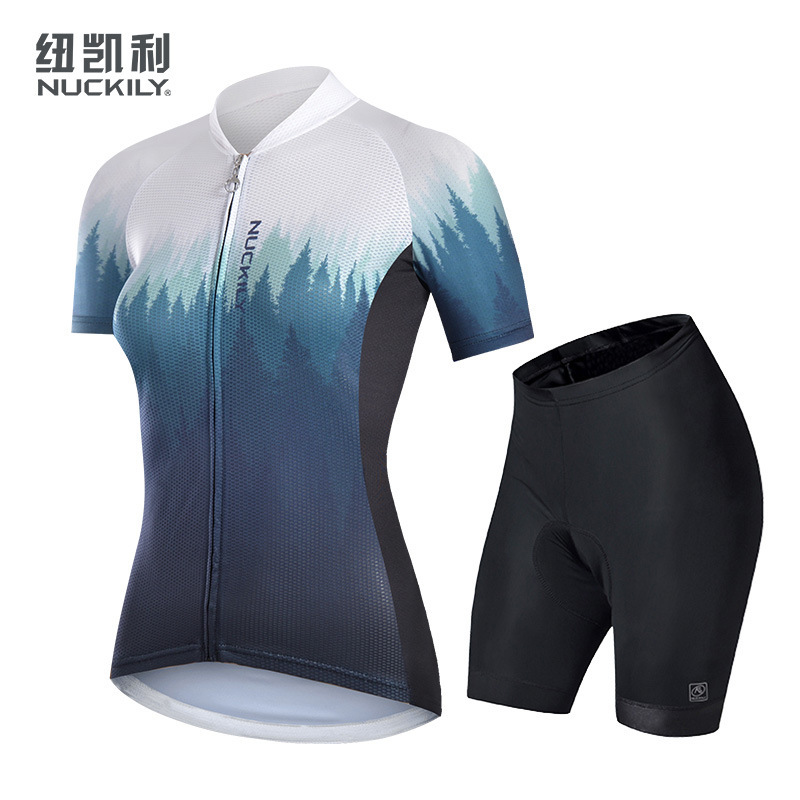 骑行裤套装女骑行服短裤夏季运动上衣短袖透气公路车自行车套装