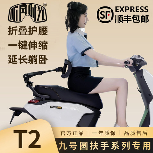 听风时光T2二代九号e300pmk2靠背折叠伸缩延长扶手改装后护腰靠垫
