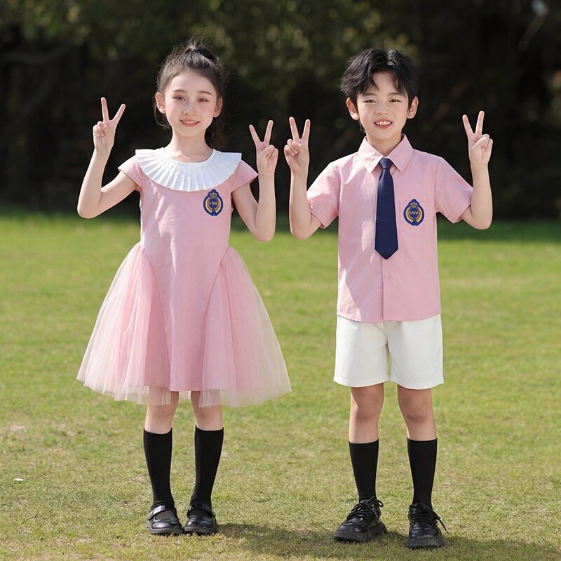 幼儿园毕业季典礼服装夏天园服拍照衣服小学生校服英伦儿童大班服