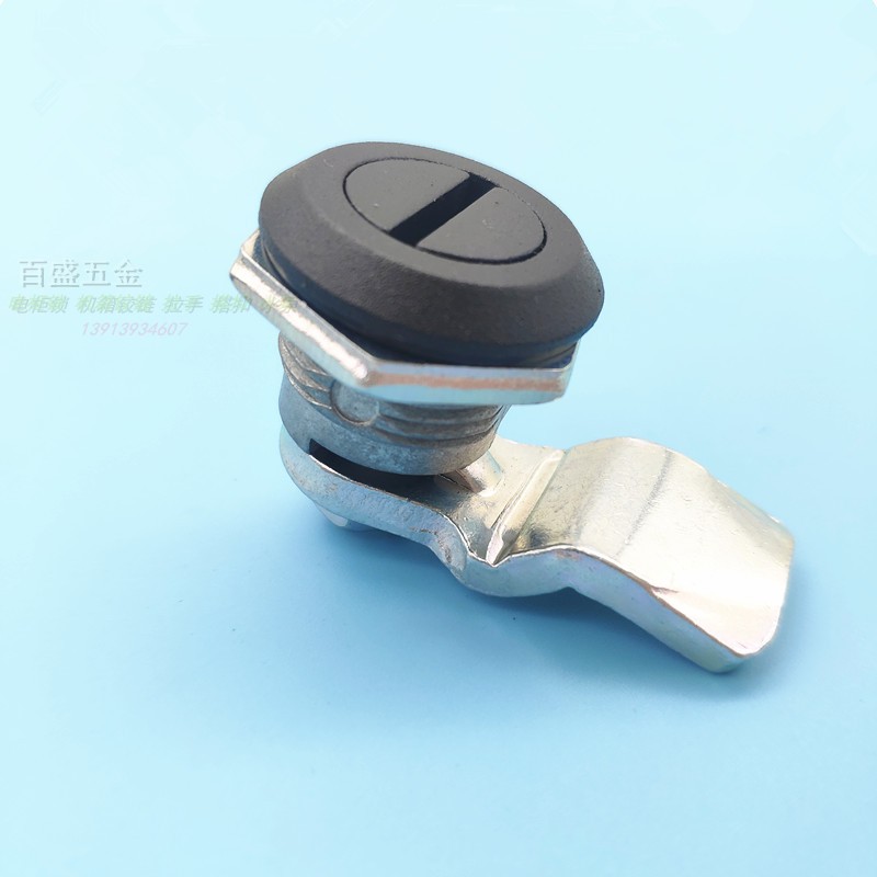 黑色一字锁芯转舌锁配电柜门锁