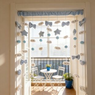 卡通可爱门帘卧室家用隔断帘免打孔男女生房装饰阳台玄关吊饰挂饰