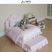 猫狗床可拆洗防水泰迪马尔济斯小型犬 米南全棉宠物床四季 新款