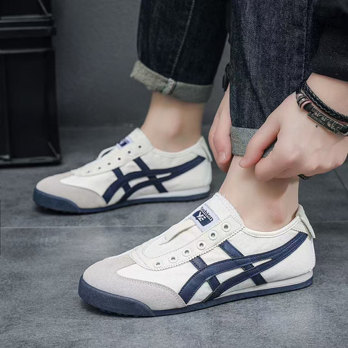 2025新款夏季男女鞋老虎鞋透气一脚蹬无鞋带帆布鞋百搭时尚轻便学