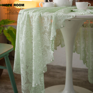法式 复古蕾丝桌布田园风餐桌布编织桌布镂空桌布台布巾拍摄道具