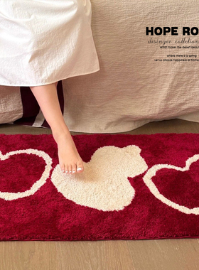 新年红色地毯新年葫芦喜庆床边垫新中式植绒地毯簇绒家用地毯地垫