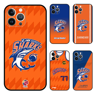 CBA男篮上海久事大鲨鱼手机壳张镇麟球衣软壳适用于苹果iPhone17pro华为p70荣耀magic7oppo小红米note14vivo