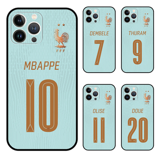 2026姆巴佩登贝莱法国队客场球衣手机壳适用于苹果iPhone17promax华为mate80p90荣耀300oppo真我vivo小米