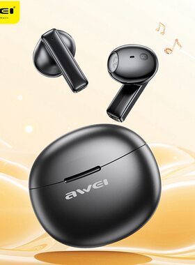 awei用维T87无线蓝牙耳机半入耳式大动圈双重重低音高清通话耳麦
