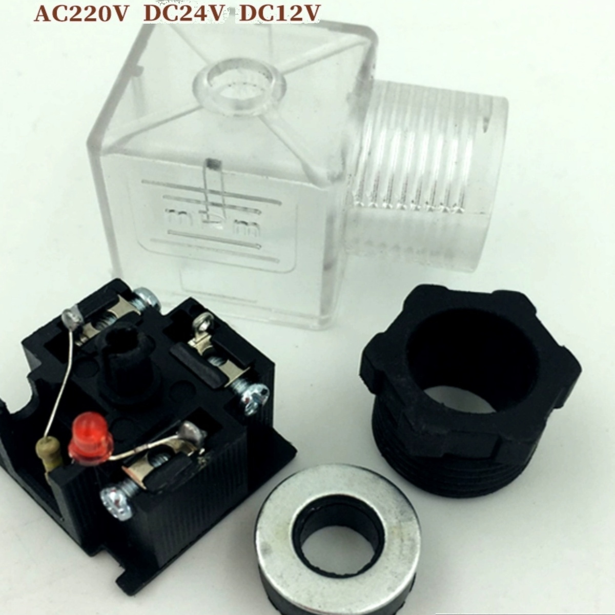 森亚液压电磁阀AC220V带灯插头