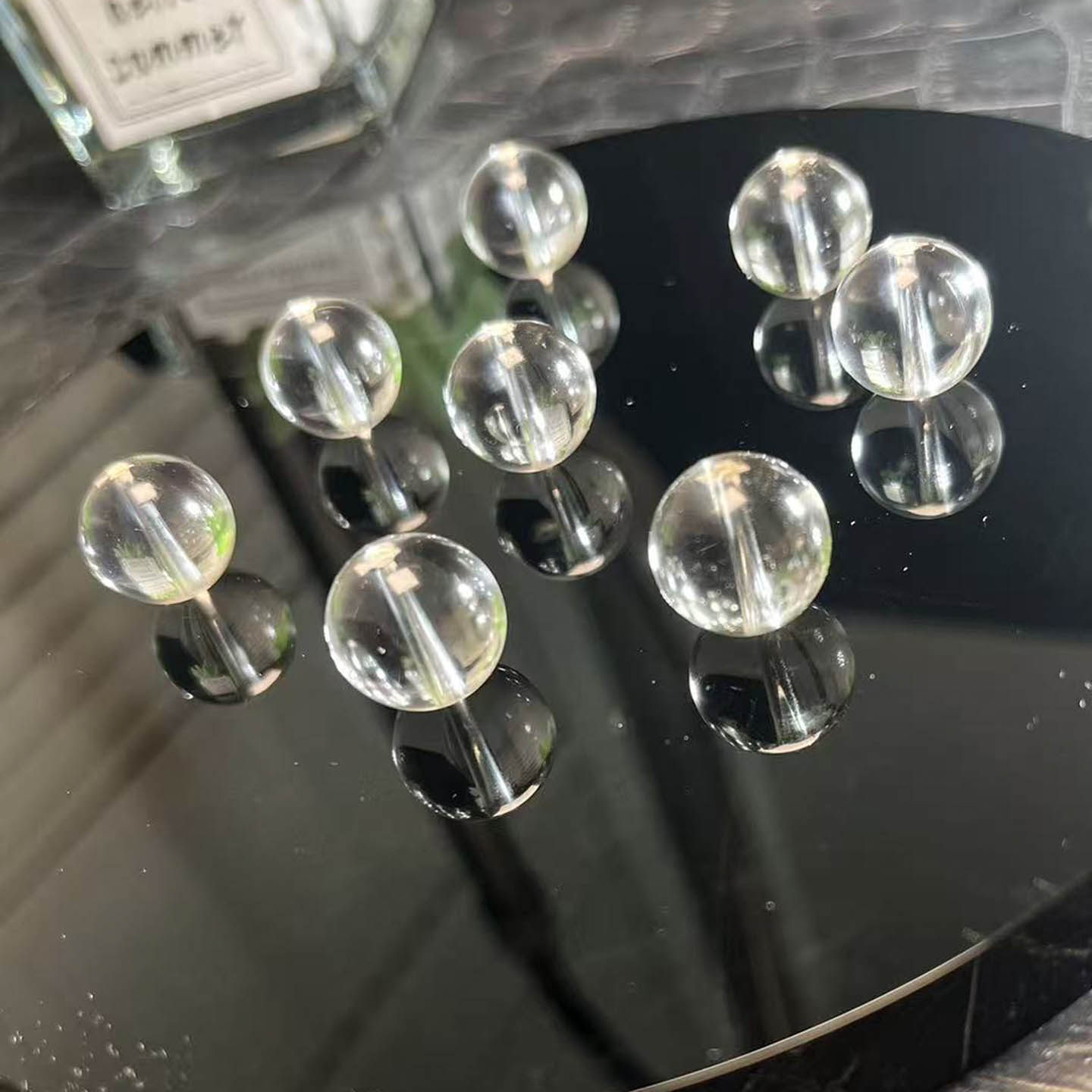 巴西天然白水晶单珠diy配珠