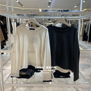 假两件拼接百搭宽松圆领针织衫 香港正品 25春夏 Arch4 代购