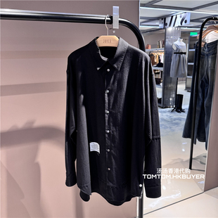 年终折扣香港代购 Almostblack 25春夏 经典简洁纯色长袖衬衣衬衫