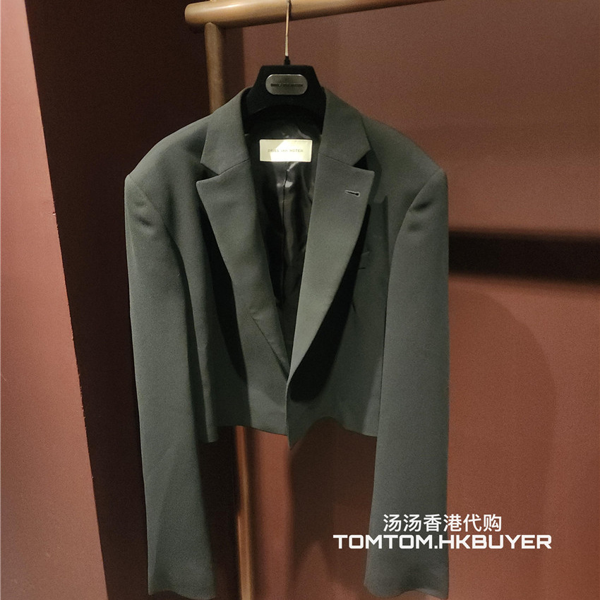 香港正品代购 Dries Van Noten DVN 25秋冬 纯色翻领西装短外套