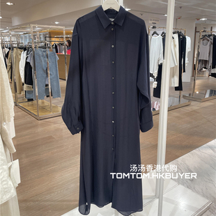 香港正品代购 Le17septembre 25春夏 配腰带衬衣式连衣裙长裙