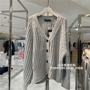 Arch4 代购 25秋冬 V领宽松休闲长袖 年终折扣 针织开衫 香港正品