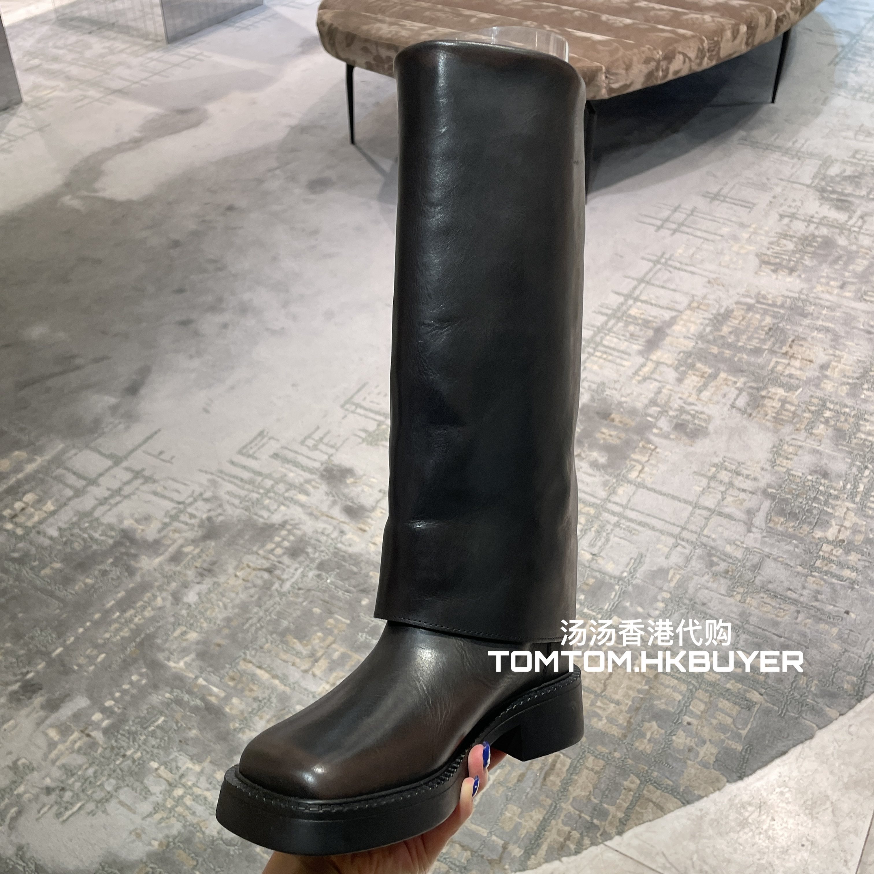 香港正品代购 MIISTA 25秋冬 厚底高筒裤管骑士靴