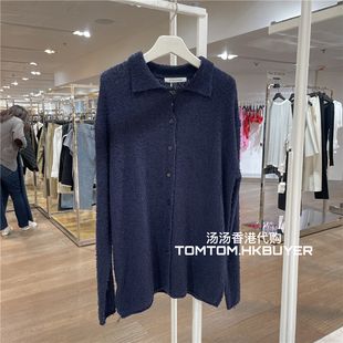 香港正品代购 Le17septembre 25春夏 经典百搭单排扣宽松翻领毛衣