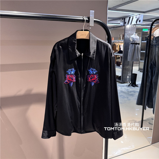 年终折扣香港代购 Almostblack 25春夏 爱心图案缀饰拉链夹克外套