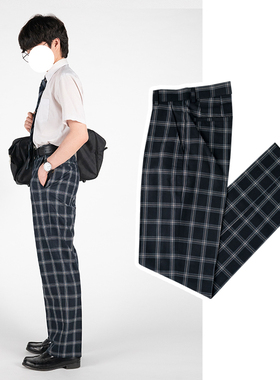 【无为工坊】龟苓膏（皈陵高）格裤格子男女长裤西装裤子DK制服裤