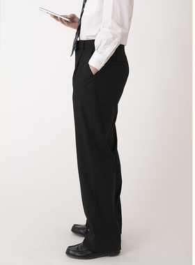 【无为工坊】现货 黑色纯色正统宽松dk制服裤子男日系长裤西裤