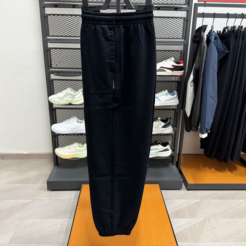 鸿星尔克男裤运动裤2026春新款宽松全棉收口针织长裤11226102220