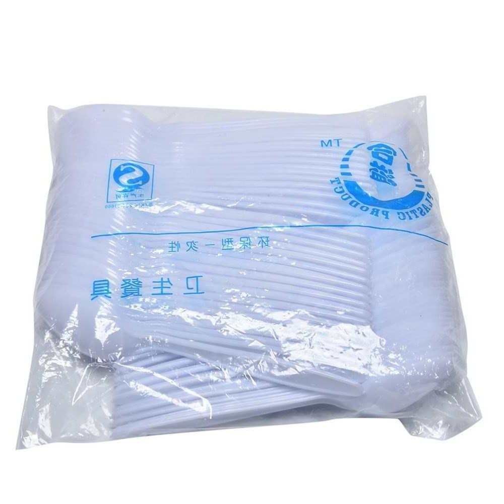100PCS 경제적인 플라스틱 숟가락 서양 일회용 숟가락ST