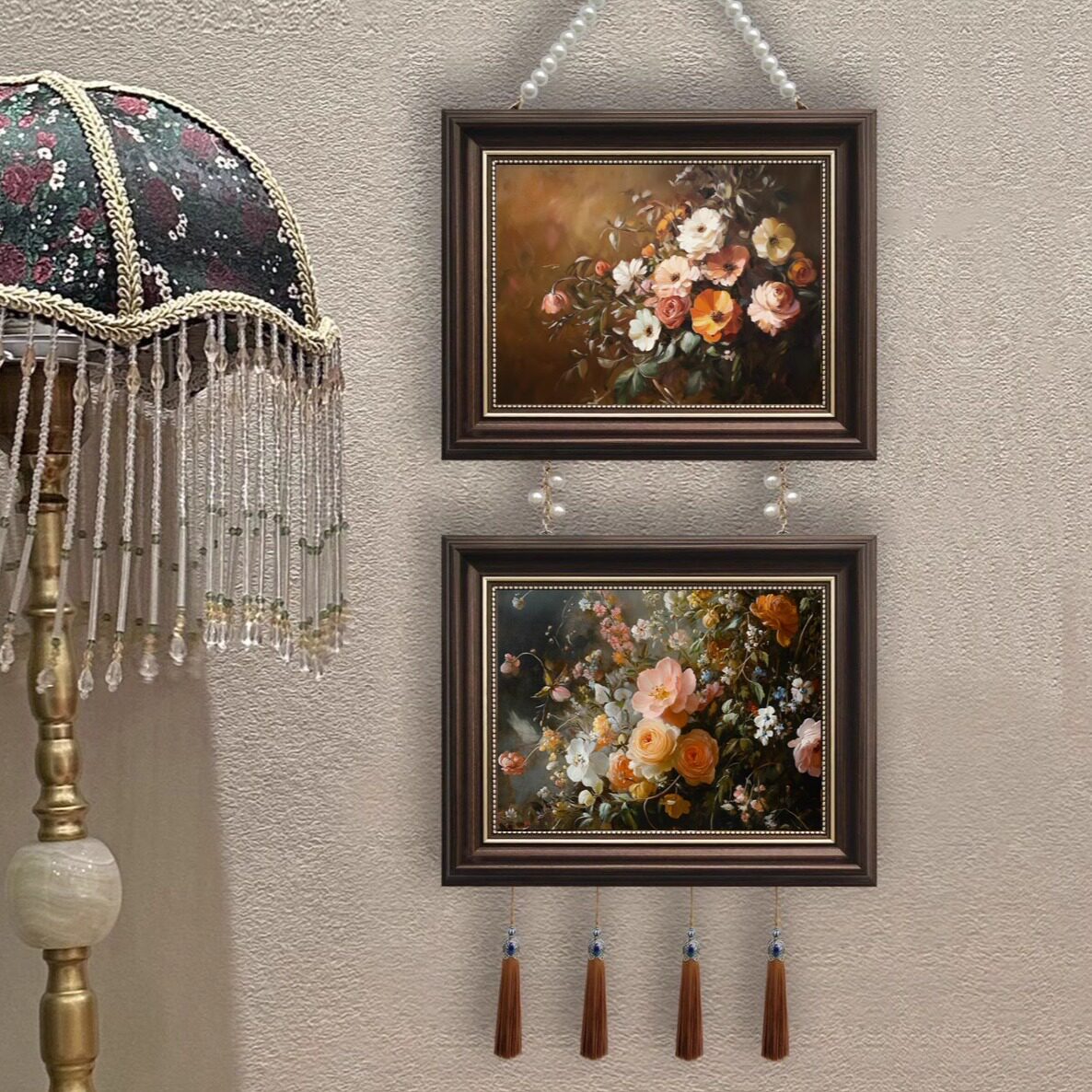 花卉小框画客厅沙发背景墙壁画