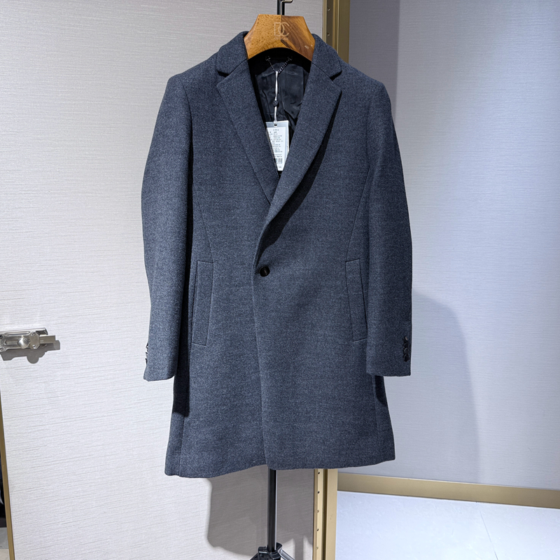 新款迪赛DEICAE专柜秋冬季正品男士羊毛大衣毛呢大衣650141222