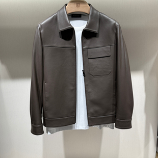2025新款BOSSsunwen专柜正品秋冬男休闲真皮皮衣外套153217023658
